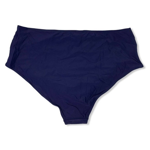 SelfieGo Navy Blue High Waist Bikini Bottoms New - Picture 2 of 3